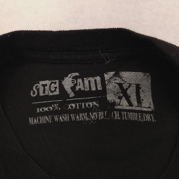 STG Fam Graphic Short Sleeve Crew Neck T-Shirt Mens Size Extra Large XL Black - Picture 3 of 10